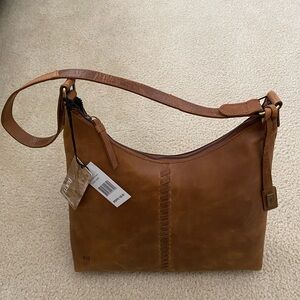 Born Tan Leather Hobo Shoulder Bag